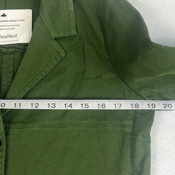 Barena Venezia Women’s Cotton Blazer Olive Green Size 42-US 8 talian Luxury - Picture 4 of 11